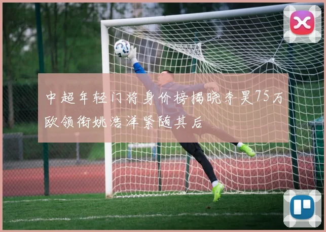 中超年轻门将身价榜揭晓李昊75万欧领衔姚浩洋紧随其后